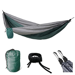 SVITA Hamaca de camping ultraligera, fijación para 1-2 personas, color verde y gris claro en oferta