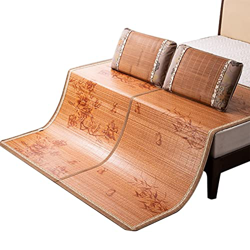 XJZHANG Cool Mattress Bamboo Bed/Floor Mat, 3 Piezas De Ropa De Cama Estera De Paja Colchonetas para Dormir De Verano Colchoneta Plegable Uso De Doble en oferta