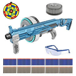 RIVIAX Pistola Juguete Dardos Espuma Niño/a +8 Años,1 Fusil Blaster Semiautomático Manual Cargador Tambor + 100 Flechas, Gafas Protección, Objetivo de precio