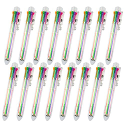 Bolígrafos de Multicolor, Weinsamkeit 16 Piezas 8-en-1 Bolígrafos de Bola Retráctiles, 8 Colores Plumas de Punta de Bola de Barril Transparente para O precio