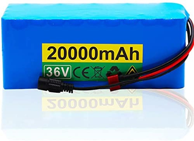 Batería De Iones De Litio para Bicicleta Eléctrica De 36 V Y 20 Ah, Batería De Litio De Alto Rendimiento 18650, con Cargador, para Motor De Bicicleta 