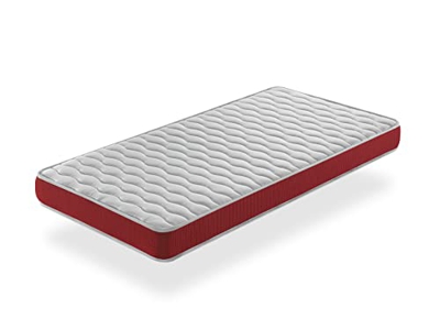 Colchon de Espuma Transpirable 90X190 Velvet, Altura 14 CM, Ergonomico y Adaptable