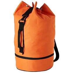 Petate Naranja con Asa Lateral y Hombrera Ajustable y Cierre con Cordón, Mochila con Compartimento para Zapatos con Cremallera - North Adventure en oferta