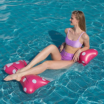 pwne Hamaca de agua Flotador de piscina para adultos/niños Mariposa inflable Piscina Hamaca Malla Mat Tumbona reclinable