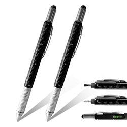 Bolígrafo Multiherramienta 6 en 1. 2 Unidades. Regalo Original para el Día del Padre, Cumpleaños, Navidad o San Valentín. Destornillador, Nivel de Bur características