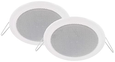 Juego de 2 altavoces empotrables de metal, 14 W RMS, potencia musical de 60 W.