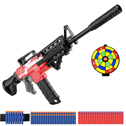 Pistola Juguete Eléctrica para Nerf Flechas , M416 Fusil Automático Grande con Clip 12 Dardos, 100 Espuma Balas, 3 Modos de Disparo, USB Recargable, R precio