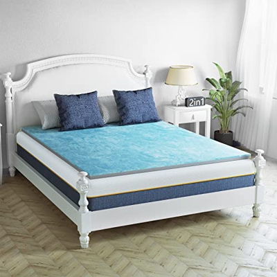 WOWTTRELAX Topper Viscoelastico 90x190, Sobrecolchon de Espuma Hipoalergénico con Memoria, con Funda Desmontable y Lavable, Corrector de colchón, Mejo