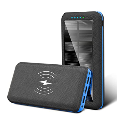 MOXNICE Power Bank Solar 26800mAh Cargador Solar Portátil. Bateria Externa Solar. Batería Portátil con 3 Salidas USB. Adecuado for teléfono Inteligent