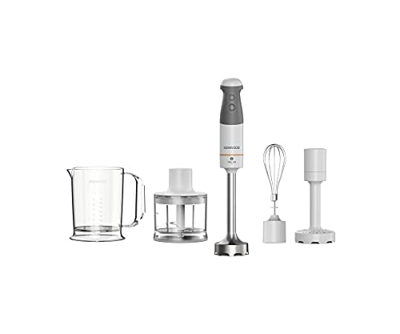 Kenwood Küchengeräte Triblade XL HBM40.306WH - Batidora de mano, batidora con pie de acero inoxidable extraíble con cuchilla de 3 aspas para un puré m