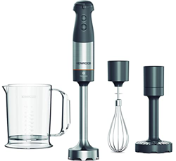 Kenwood HBM60007GY - Batidora de inmersión TribladeXL, 1000 W, con antisalpicaduras, accesorios picadora, batidor metálico y trituradora, vaso de plás en oferta