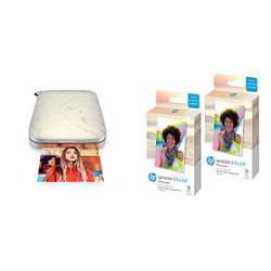 HP Sprocket Impresora fotográfica instantánea portátil de 5.8x8.7 cm, Imprima imágenes + Sprocket Zink Papel fotográfico Adhesivo para Impresora Sproc características