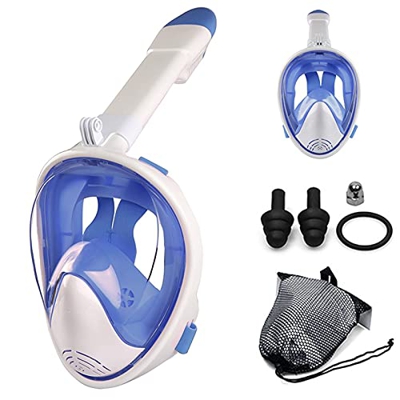 Snorkel Mask Underwater Scuba Anti Fog Máscara de Buceo de Cara Completa Snorkel Máscaras respiratorias Seguro Equipo de natación Impermeable para Adu