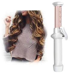 Mini rizador 2 en 1, varita rizadora inalámbrica, 30 W, rizadora de calor rápido, revestimiento de cerámica, para peinar el cabello (blanco) en oferta
