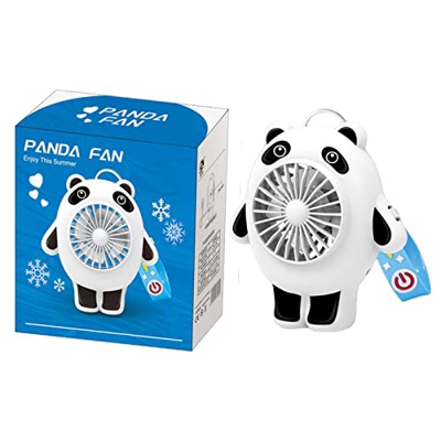 R/A Ventilador portátil Recargable,Potentes Ventiladores de Mano personales eléctricos - Ventilador de Escritorio con Forma de Panda para Viajes, camp