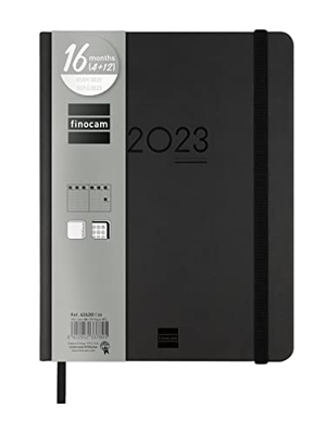 Finocam - Agenda 2022 2023 Labor 16 meses Semana Vista Vertical Septiembre 2022 - Diciembre 2023 (16 meses) Negro Internacional