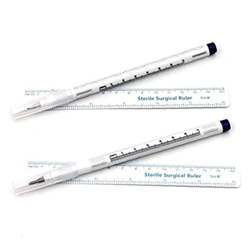 Marcadores De Punta Quirúrgica Conjuntos De Pluma De Pluma De Pluma De Cabeza Única (0,5 Mm, 1 Mm) con Regla De Papel en oferta