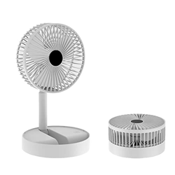 NSOLIW 2 En 1 Ventilador Silencioso Piso Y Mesa, Ventilador Plegable Retráctil Portátil, Batería 2000 Mah para Dormitorio Oficana Viaje,Blanco características