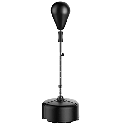 Saco De Boxeo Ajustable En Altura con Soporte para Adultos Y Niños, Saco De Boxeo Independiente con Tubo De Acero Grueso, Bola De Reflejo Sólida (Colo