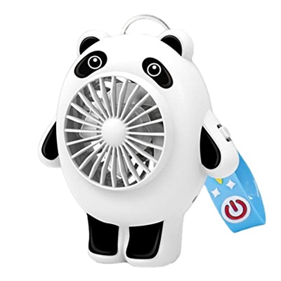Ravcerol Ventilador portátil Recargable,Ventilador de Viaje de Mano con diseño de Panda para refrigeración - Mini Ventilador Personal eléctrico pequeñ
