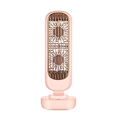 LQG Ventilador de Torre portátil Mini Ventilador de Escritorio de enfriamiento USB Circulación de Aire de 3 velocidades Ventilador de Doble Cuchilla V