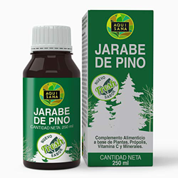 Jarabe de Pino Natural 250 ml| Jarabe Natural para la Tos|Jarabe con Equinacea + Propóleo +Vitaminas|Ayuda a reducir la Tos| Aquisana precio