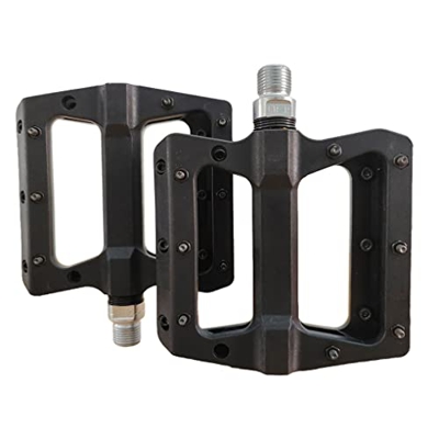 lerwliop Paquete de 2 pedales de bicicleta de nailon a prueba de golpes antideslizantes Pedal de bicicleta de montaña rodamiento sellado abrazadera de
