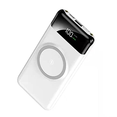 NA Wireless Charging Comes with Four-Wire Mobile Power Supply 20000mah Large Capacity Digital Display Power Bank