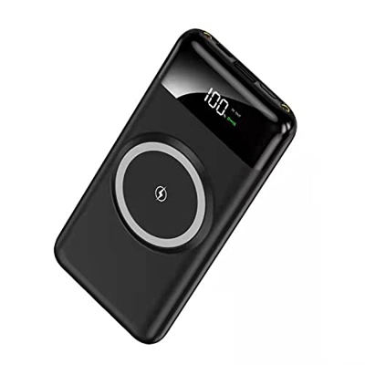 NA Wireless Charging Comes with Four-Wire Mobile Power Supply 20000mah Large Capacity Digital Display Power Bank