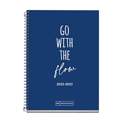 MIQUELRIUS - Agenda septiembre 2022 junio 2023 - Semana Vista - Tamaño Activa 11,7 x 17,4 cm - Bilingüe: catalán, inglés - School - Frase Marino