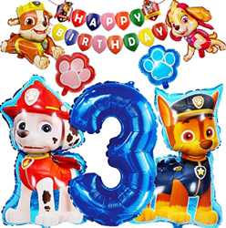 Paw Dog Patrol Balloons,Globos de Patrulla Canina,Globos De Dibujos Animados,Helium Foil Balloons Cumpleaños,Niños Niñas Juego de Decoración de Cumple precio