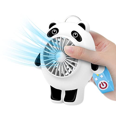 ZXZX Ventilador portátil Recargable - Ventilador de Viaje portátil eléctrico con Forma de Panda,Ventilador de Escritorio con Forma de Panda para Viaje