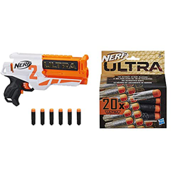 Nerf Two Motorised Blaster – Recarga rápida – Incluye 6 Compatible Solo con Dardos Ultra, Multicolor (Hasbro E79214R00) + Dardos Ultra Pack de 20 Dard en oferta