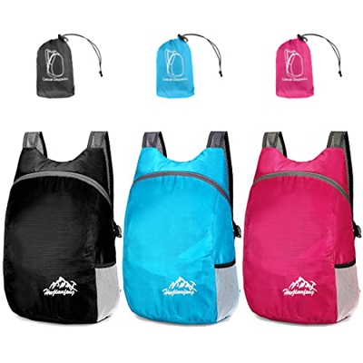 Baowanji 3 Mochilas Ultra Ligeras Plegables, Unisex Resistentes al Agua, Mochilas, 20L Mochilas Plegables para Hombres, Mujeres, Niños, Viajes, Campin