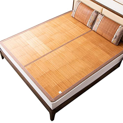 XJZHANG Cool Mattress Bamboo Bed/Floor Mat, 3 Piezas De Ropa De Cama Estera De Paja Colchonetas para Dormir De Verano Colchoneta Plegable Uso De Doble características