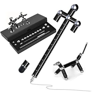 Bolígrafo Magnético de Acero Inoxidable, BolíGrafo MagnéTico de DescompresióN, Bolígrafo Con Varias Formas y Adornos Creativos, Rotulador de Descompre