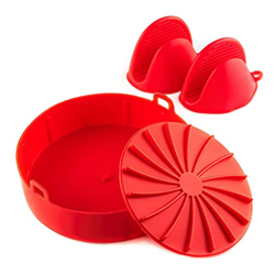 yisily Pot De Silicona De Freidora De Aire, Accesorios De Freidores De Aire, Reemplazo De Base De Canasta para Revestimientos De Papel con Guantes Acc precio
