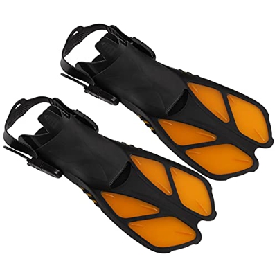 SHYEKYO Aletas de Esnórquel, Aletas de Talón Abierto, Aletas de Buceo Largas, Diseño Convexo para Actividades de Piscina de Buceo, Hombres Y Mujeres(S