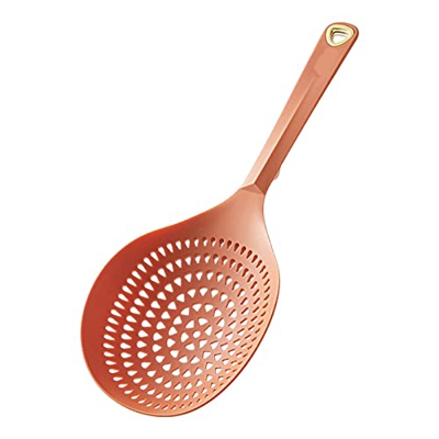 Scoop Colander Heat Compact Modern All Purpose High Temperature Scoop Colander Orange