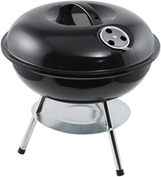 Parrilla de carbón vegetal, parrilla de barbacoa profesional portátil al aire libre, parrilla de barbacoa pequeña, mediana o grande, tamaños de 14", 1 características