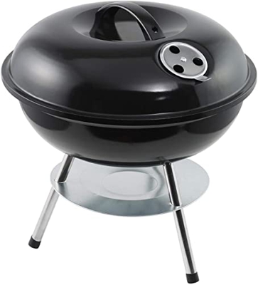 Parrilla de carbón vegetal, parrilla de barbacoa profesional portátil al aire libre, parrilla de barbacoa pequeña, mediana o grande, tamaños de 14", 1
