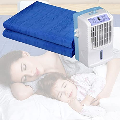 CHHMAELOVE Mini Colchón De Aire Acondicionado Pequeño, Almohadilla De Hielo, Colchón De Refrigeración por Agua, Control De Temperatura De 4 Engranajes