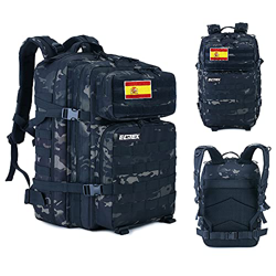 ELITEX Mochila 25L Tactica Militar Bandera España Impermeable para Deporte, Gimnasio, Aire Libre Oxford 900D (Negro Camuflaje) características