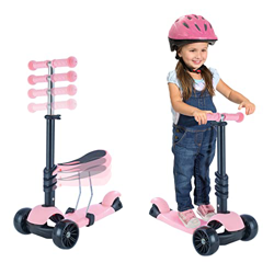 Patinete para niños con Asiento Ajustable extraíble (Rosa) en oferta