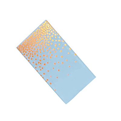 MaNMaNing DOT Table Table - Manteles individuales para cubrir plástico dorado y plástico desmontable para cocina, Dining & Bar M306 (azul, talla única