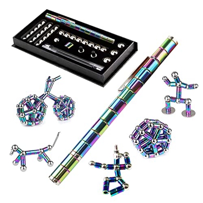 RoserRose Bolígrafo magnético, juguete magnético, regalo para hombres, mujeres, jóvenes (multicolor).