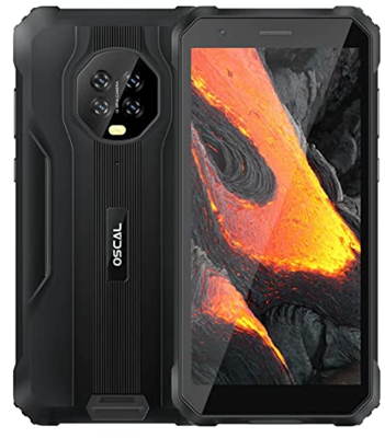 OSCAL S60 Pro (Cámara Visión Nocturna) Smartphone Resistente, Helio A25 Octa-Core 4GB+32GB, 5.7’’ HD+, Móvil Antigolpes Impermeables IP68/IP69K, Cámar