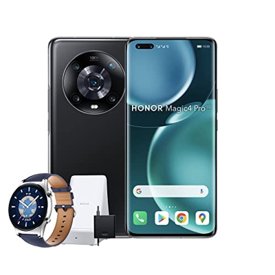 HONOR Magic4 Pro 5G Smartphone 8 GB + 256 GB, Pantalla Curva de 6,81" a 120 Hz, Procesador Snapdragon 8 Gen 1, Supercharge de 100 W, Batería de 4600 m