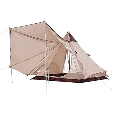 ROSG Tienda piramidal para Acampar al Aire Libre, Tienda de Playa India de Doble Capa, pícnic Informal, Tienda de campaña yurta mongola, Refugio para 