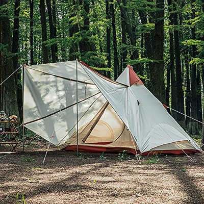 ROSG Tienda de campaña Familiar Tienda Tipi piramidal Grande de Doble Capa Tienda de campaña yurta mongola para Picnic, Festival